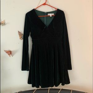 Dark Green velvet cocktail dress. Never worn.